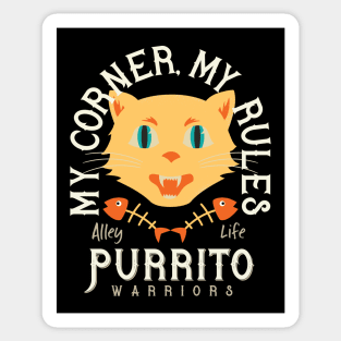 Alley Cat Purrito Warriors Sticker